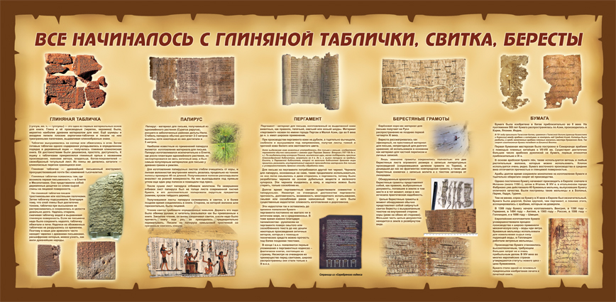 Стенд - Всё началось с глиняной таблички